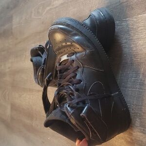 Black Nike High Top Air Force 1s